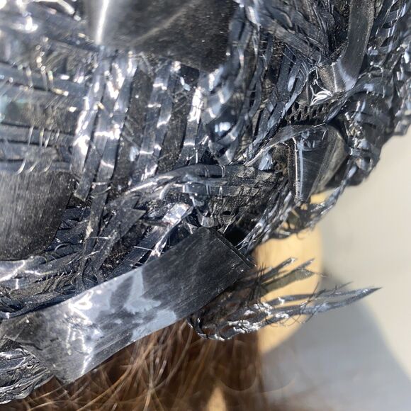 VINTAGE 50s/60s era Ladies HAT Black Mesh Ribbon UNION LABEL - Picture 6 of 10